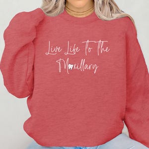 Dental Hygienist Sweatshirt Dental Hygienist Gift Dental Assistant Shirt Live Life To The Maxillary Funny Dental Pun Office Wear Team Gift