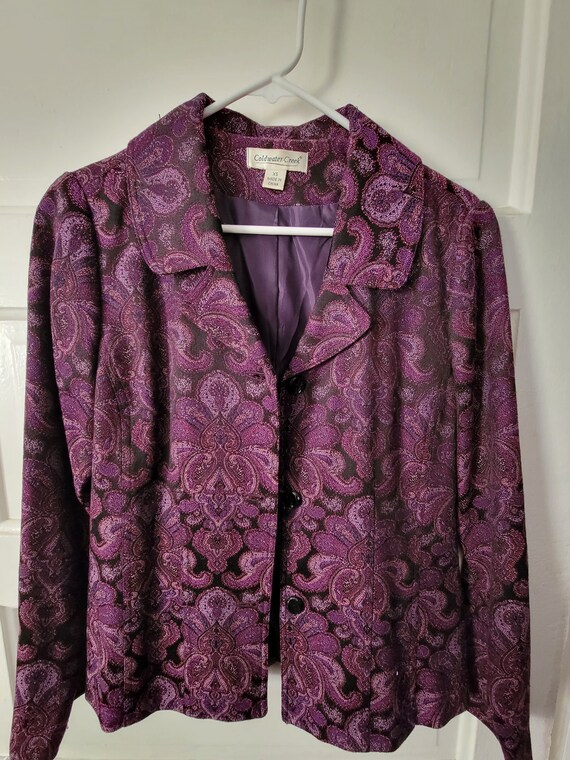 Coldwater creek paisley jacket Gem