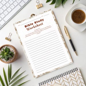 Scheda di studio biblico, appunti sulle Scritture, diario di fede (download digitale)