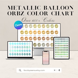 The Ultimate Canva Digital Metallic Balloon Orbz Mockup Templates Over 600+ Colors! Canva Free