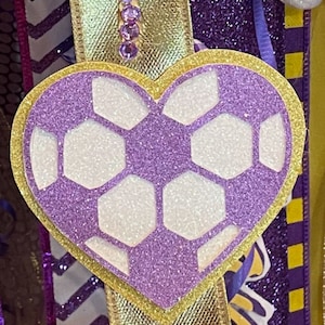 Custom Soccer Heart Cuts, heart for Homecoming Mum, custom Mum Decoration, Homecoming Supplies, Accessories for Mum, Name for Mum Cutout,