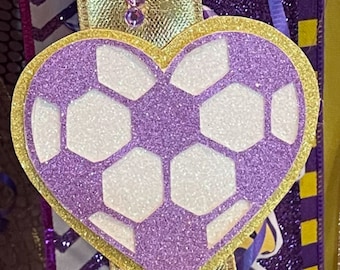 Custom Soccer Heart Cuts, heart for Homecoming Mum, custom Mum Decoration, Homecoming Supplies, Accessories for Mum, Name for Mum Cutout,