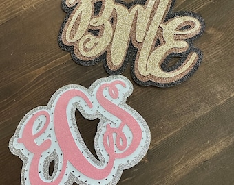 Custom Monogram Cuts, Monogram for Homecoming Mum, Custom Mum Decoration, Homecoming Supplies, Accessories for Mum, Monogram Mum Cutout,