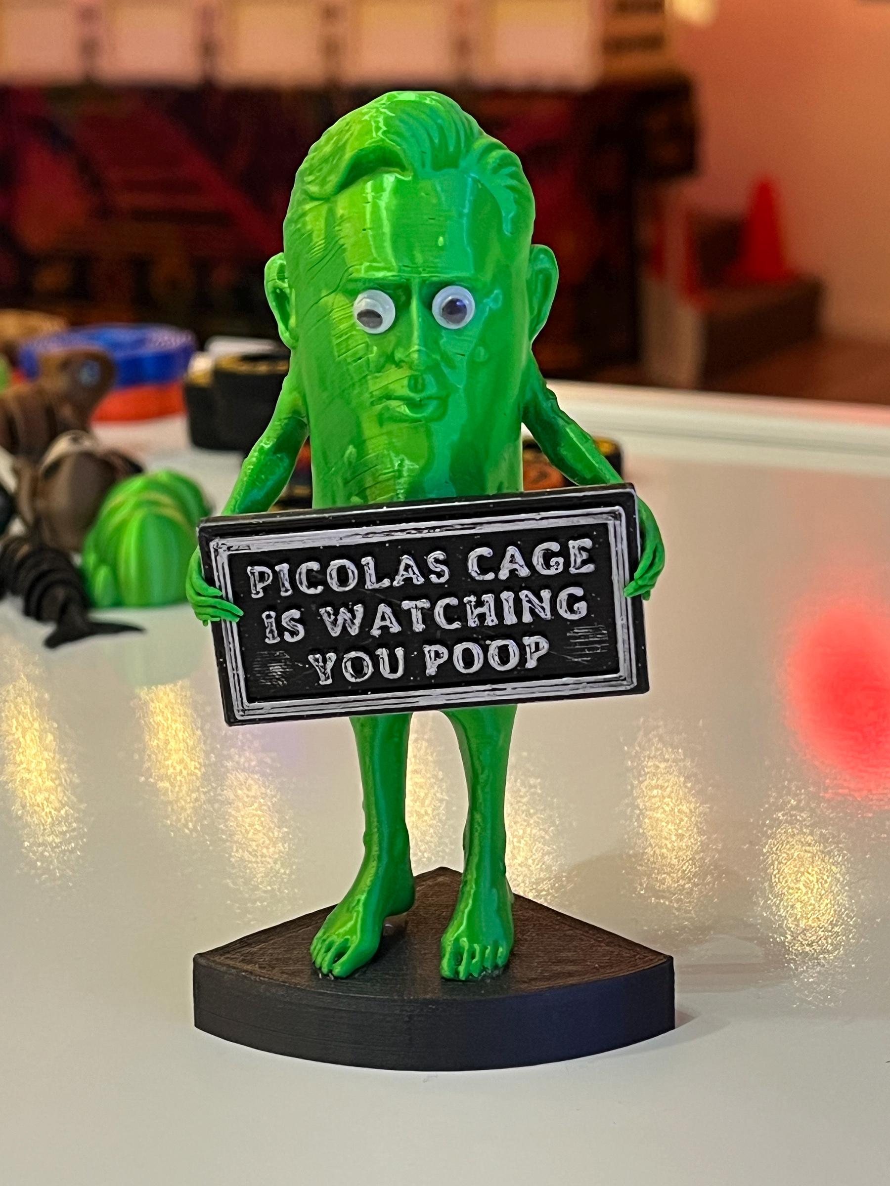 Picolas Cage Bathroom Buddy Figurine - Etsy