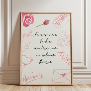 Slow Burn Romance Print: Book Lover Gift, Coquette Decor (Digital Download)