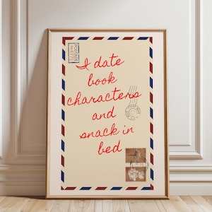 Book Lover Quote Print: Booktrovert Wall Art, Girly Dorm Decor (Digital Download)