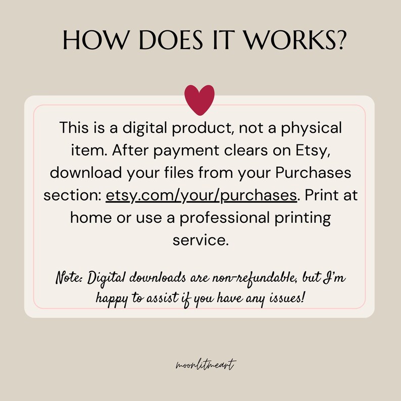 PDF Digital Download - Large Print Water Intake Tracker