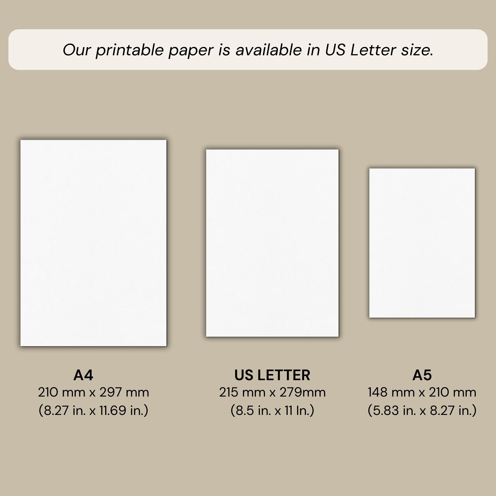 Floral Printable Note Pages: Wide-ruled Journal Paper (PDF Digital ...
