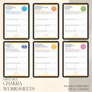 PRINTABLE Chakra Worksheets Balancing Practice for 7 Energy Centers by ...