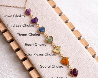 Collar de chakras, colgante de flor de los siete chakras, joyería equilibrante para la meditación, regalo espiritual para ella.