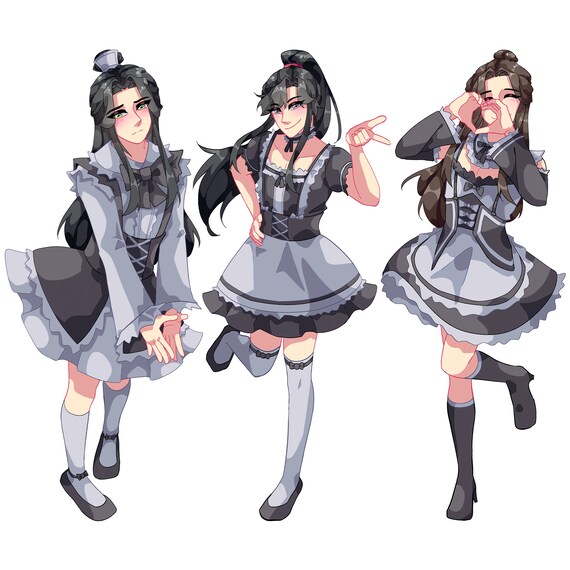 MXTX Maid Dress Standees - Etsy