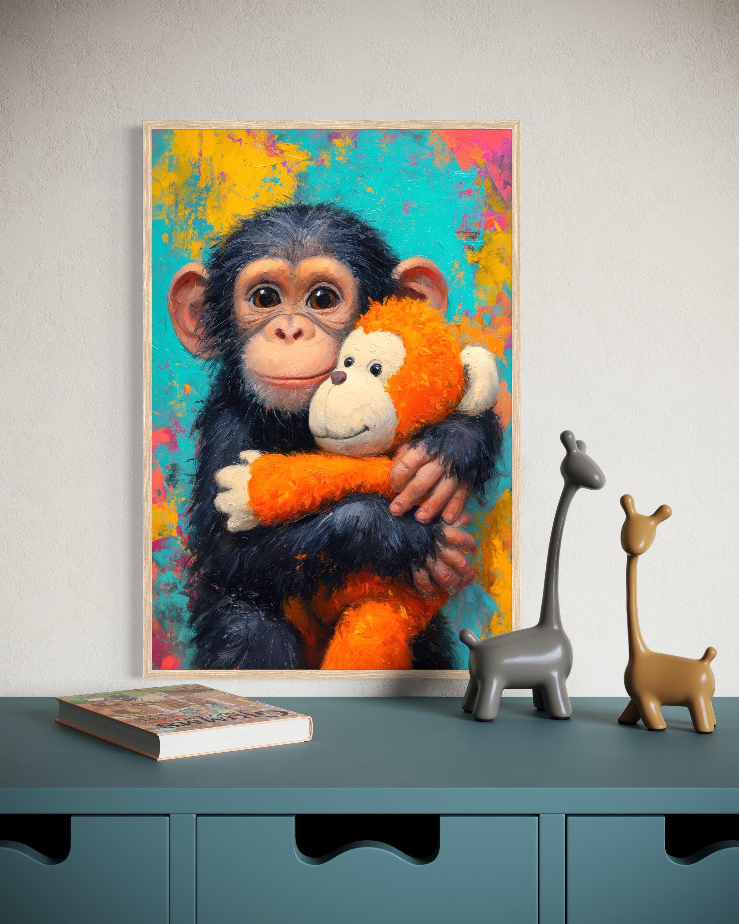 Chimpanzee painting - Etsy 日本