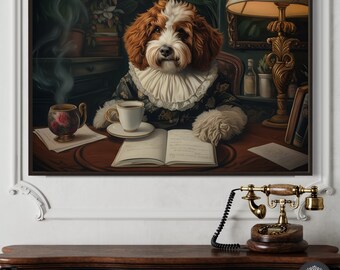 Aristokratiskt Bernedoodle-porträtt: Anpassad canvastavla med kungligheter