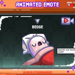 ANIMATED Twitch Emote / Cute Ghost / Bedge / Nap / Sleep / Rest / Loop / Halloween / Horror / Kawaii / Spooky / Discord / Youtube