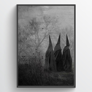 Occult black magic ritual, print, poster, black mass, satanic vintage dark photo print,