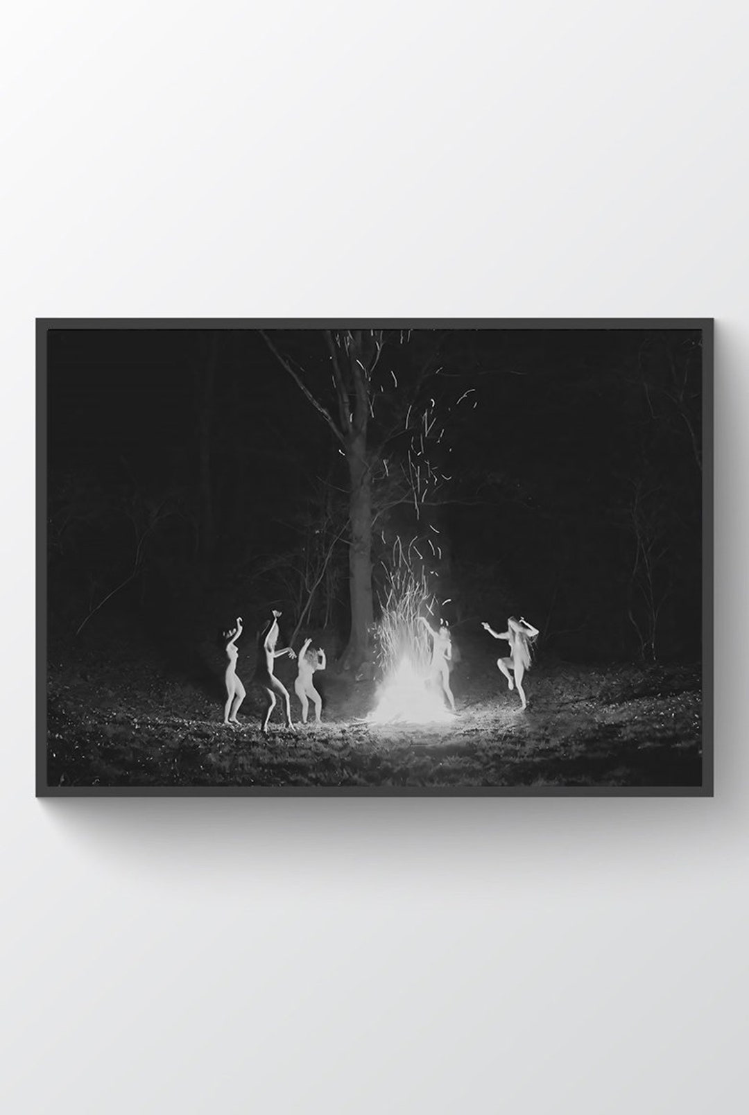 Naked Witches Dancing Around The Fire In The Night Forest Vintage Naked Witches Dancing Around The Fire In The Night Forest Vintage