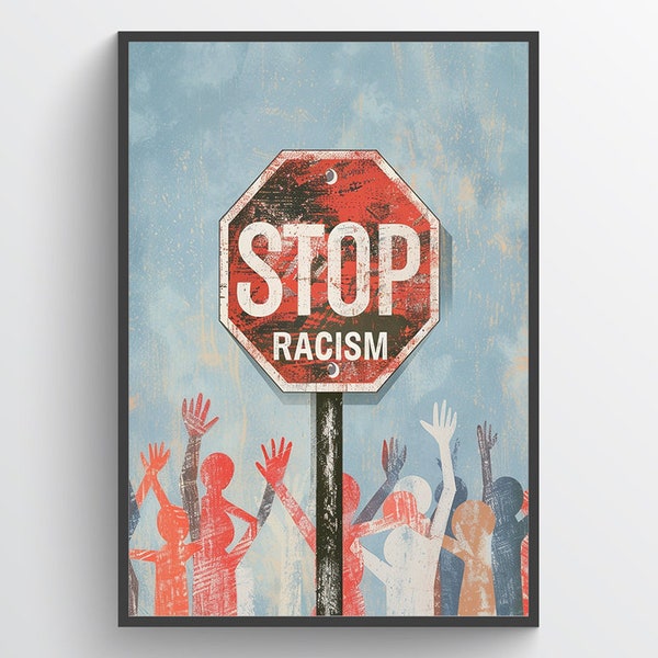 Anti Racism Posters - Etsy UK