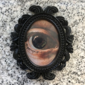 Baroque frame, eye, blood, complete with prints, black, gothic, art, dark art, victorian, home decor