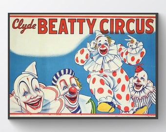 Vintage Circus Freak Show Poster Giant Children A3 / A2 Print