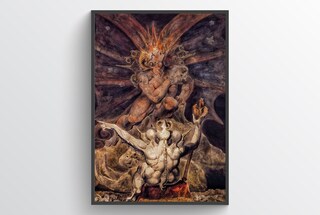 Poster Su Tela William Blake – Il Numero Della Bestia 666, Stampa Artistica Moderna, Decorazione Parete 50x75 Cm