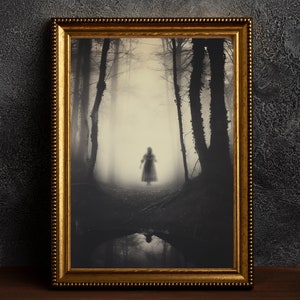 Girl in forest, Wall Art, Poster, Print, Picture, Home Decor, Gothic, Victorian, Baroque, Dark Art, Wall Decor, Vintage, 1900-1917 style