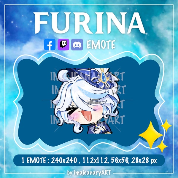 Genshin Impact Furina/Focalors Emote for Twitch, Discord and Facebook
