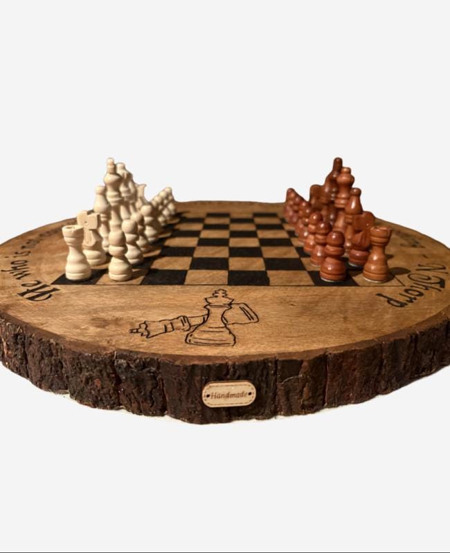 Handmade Bespoke Pyrography Chess Table - Etsy