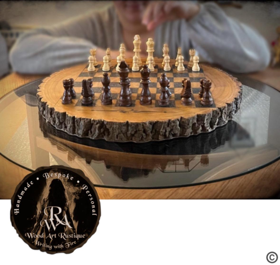 Handmade Bespoke Pyrography Chess Table - Etsy