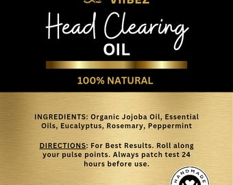 Organic  Jojoba essential oils blend. Head Clearing