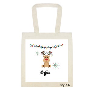 Personalisierte Weihnachten Mini Tragetaschen, personalisierte Mini Canvas Tasche, Weihnachten Mini Tragetasche für Geschenke.