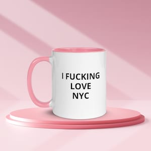 Kubek „I Fucking Love NYC” | Kubek pamiątkowy z NYC | Podróż do NYC | Zabawny kubek z Nowego Jorku | Prezent dla miłośnika Nowego Jorku | Kubek z Nowego Jorku