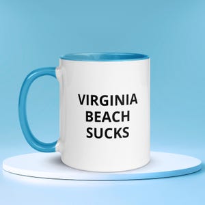Virginia Beach Sucks Mug | Virginia Beach City Coffee Mug | Sarcastic Gift | Funny Virginia Beach Mug | Moving to Virginia Beach, Virginia