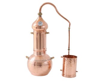Copper still with column or tower. 3L