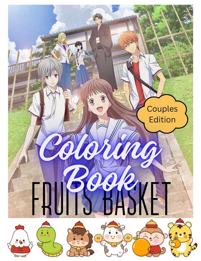 Fruits Basket Coloring Pages - Etsy