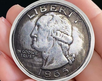 1865 Washington Head Silver Dollar