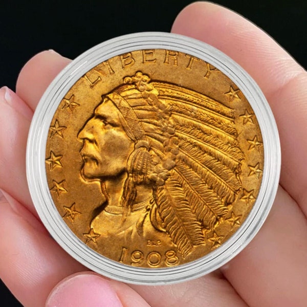 USA 1908 Indian Head Quarter Eagle Gold