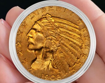 USA 1908 Indian Head Quarter Eagle Gold