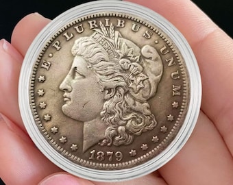 1879 Morgan Liberty USA United States American Dollar Silver Color