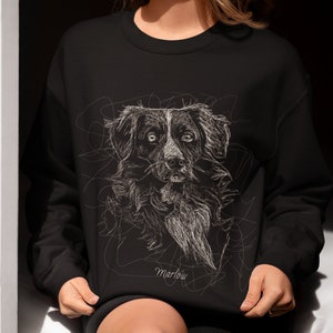 Custom Pet Sweatshirt, Custom Pet Line Art Hoodie, Custom Pet Shirt, Personalized Pet Photos Sweatshirt, Personalized Pet Short Sleeve
