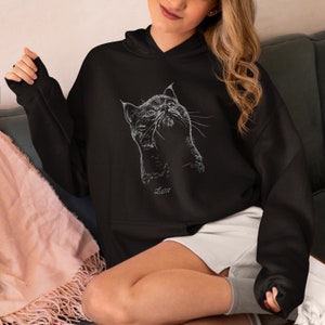 Customized Pet Sweatshirt, Custom Cat Line Art Hoodie, Custom Dog Shirt, Personalized Pet Photos Sweatshirt, Personalized Pet Short Sleeve
