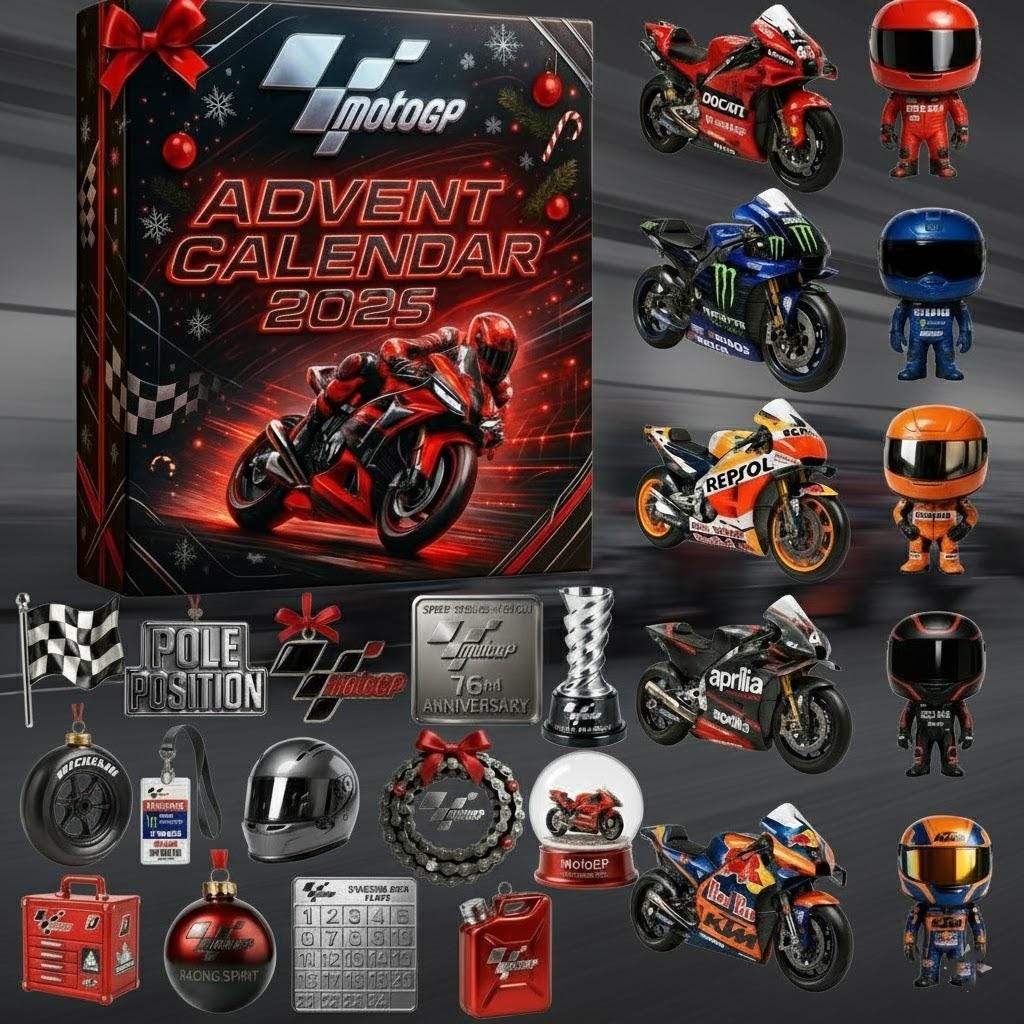 Discover Motorgp Advent Calendar Box With Arcylic Ornaments, Motor Lover Christmas Box Gift, Christmas Countdown Box, Christmas Gift