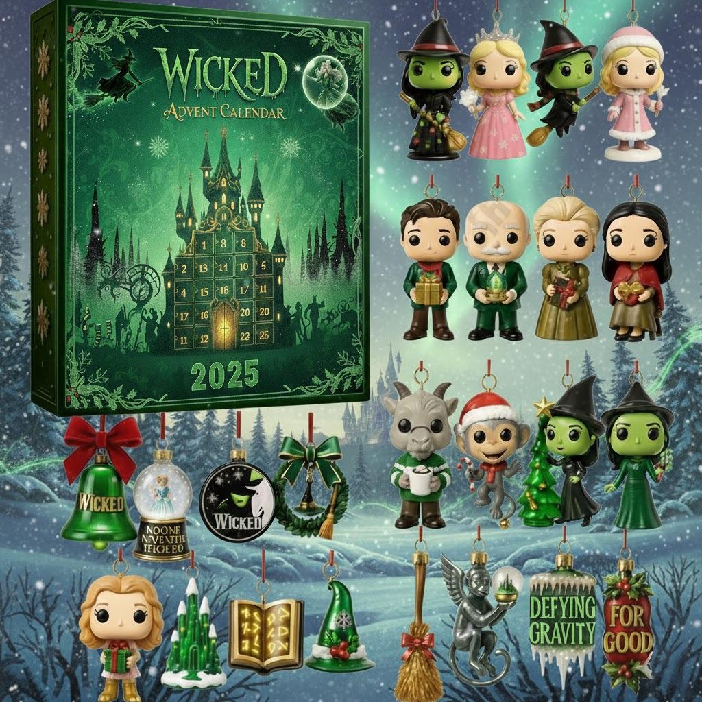 Discover Wicked Advent Calendar Box With Arcylic Ornaments, Wicked Christmas Box Gift, Christmas Countdown Box, Christmas Gift
