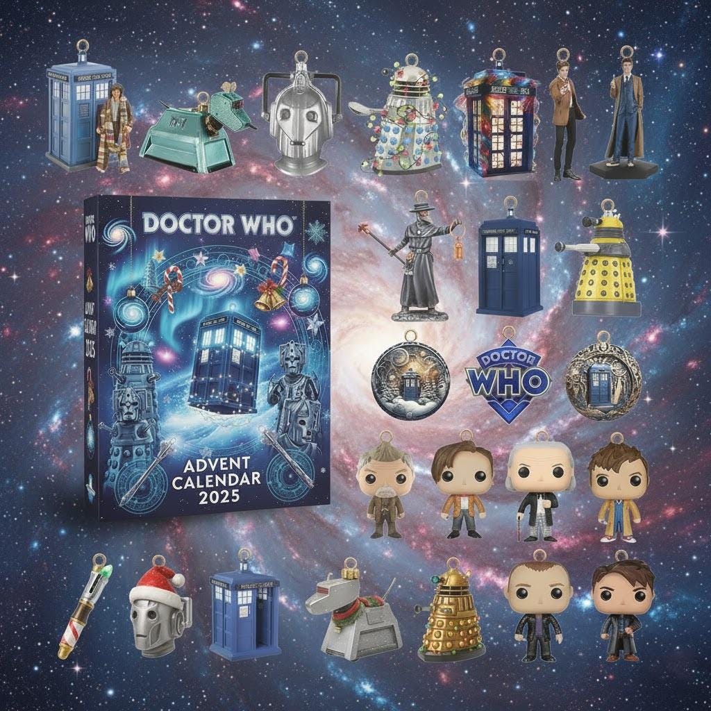 Discover Doctor Who Advent Calendar Box With Arcylic Ornaments, TV Show Christmas Box Gift, Christmas Countdown Box, Christmas Gift