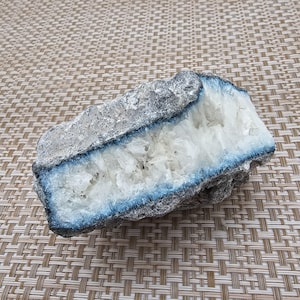 Blue Ice Glacierite Rough Uncut Specimen (#8) - Raw crystal, new material, lapidary & stone cutting!