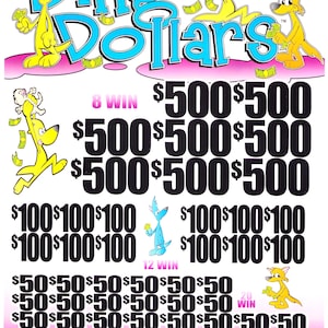 Dingo Dollars - Jar Ticket - Pull Tab Ticket - Ticket for Amusement purpose only