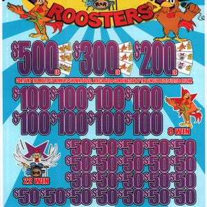 Rock n&#39; Rooster - Jar Ticket - Pull Tab Ticket