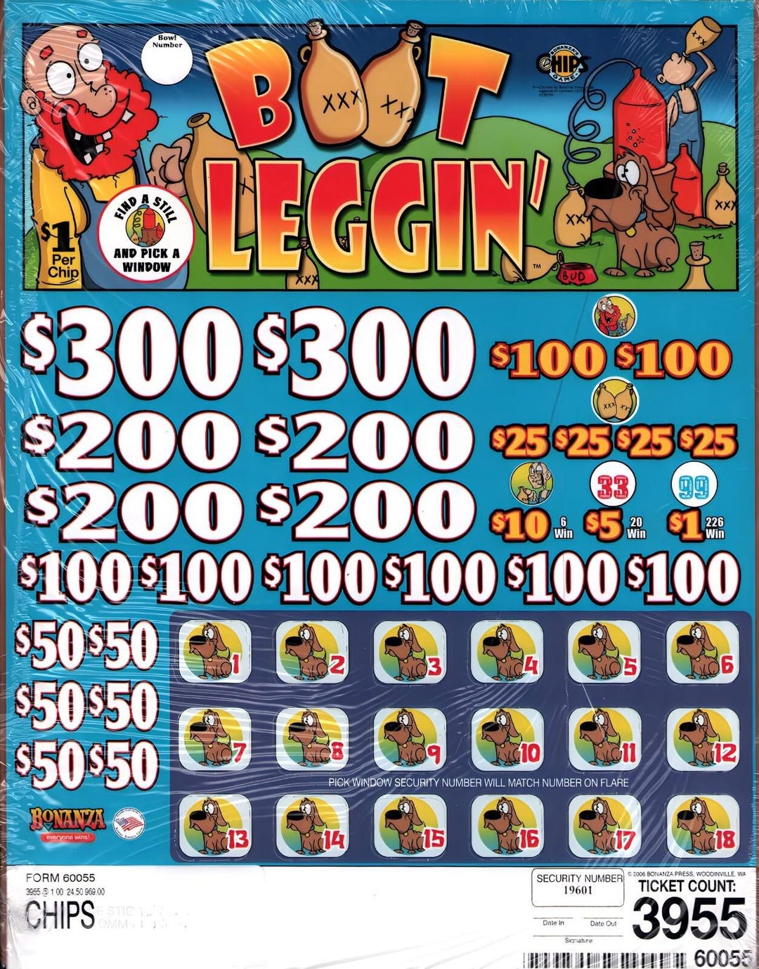 Pull Tab - Chip - Tickets Game -pick Board - Boot Leggin - Etsy