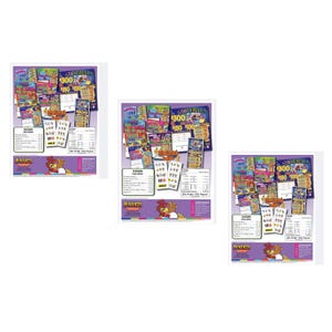 3 Pack Sinderella - Pull Tab Ticket - Hard Card - Ticket for Amusement Purposes Only