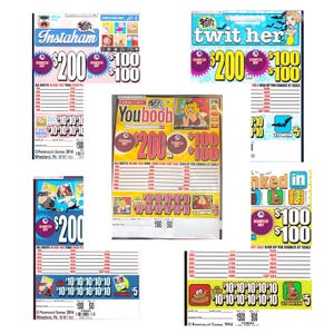 5 Pack - Small Jar Games - Pull Tab Ticket - Ticket for Amusement Purposes Only