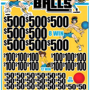Pull Tab Tickets – Jars – Game - Blue Balls - 8,040 ct